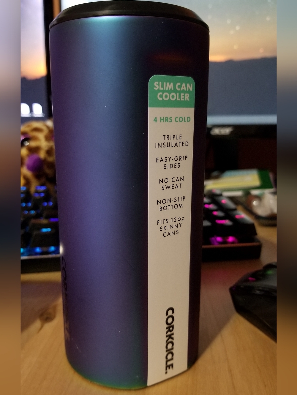 Corkcicle 12 Oz Slim Can Cooler Firefly